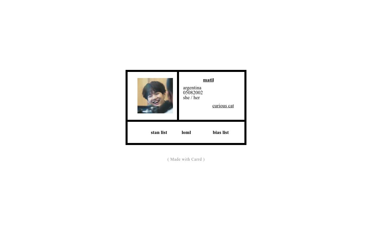 Carrd profile picture for @answer